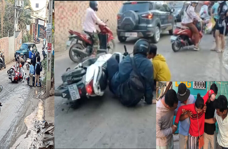 អ្នកដំណើរជាច្រើននាក់បានរអិលដួលបណ្តាលឲ្យរងរបួសនៅសង្កាត់បឹងទំពន់២ណ្ឌមានជ័យនិងស្នើឲ្យអាជ្ញាធរខណ្ឌមានជ័យចុះទៅពិនិត្យផ្លូវនេះផង…